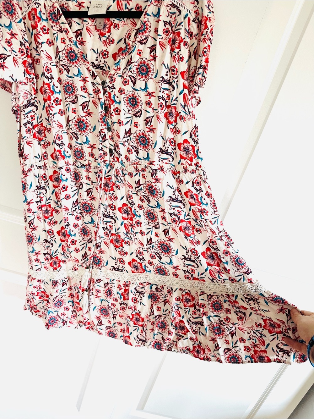 Knox Rose Red and Blue Floral Mini Dress - Picture 7 of 12